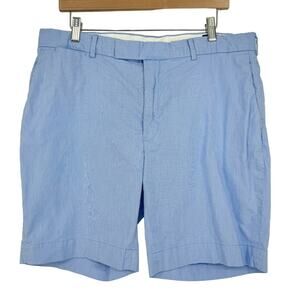 Polo Ralph Lauren Men's Blue Striped Straight Fit‎ Stretch Preppy Shorts 36